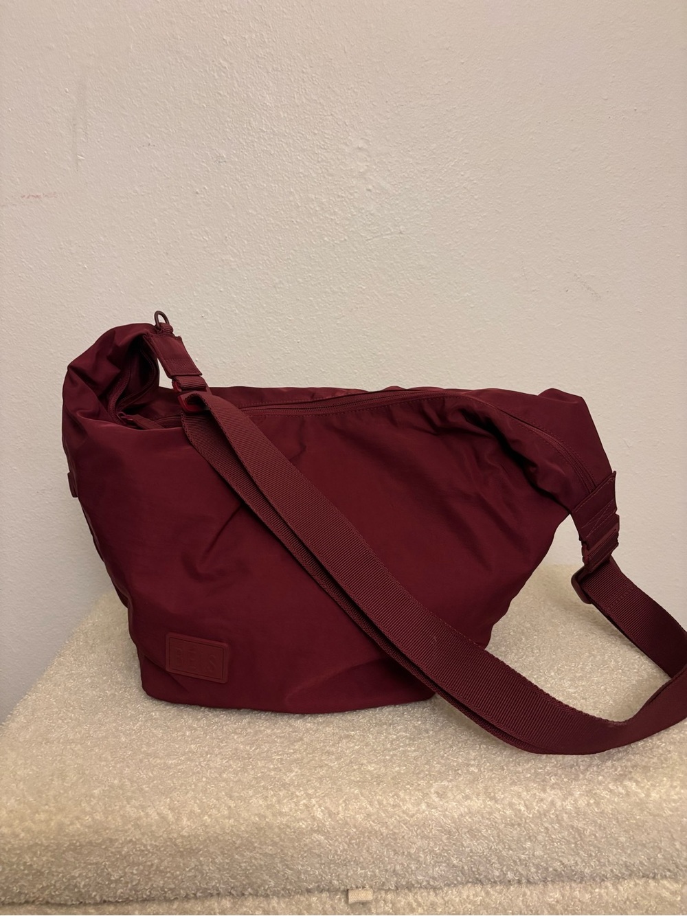 BEIS Burgundy Crossbody Sling Bag
